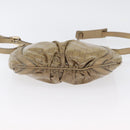 GUCCI GG Crystal Shoulder Bag Beige Gold 203257 Auth LNZ124-5