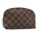 LOUIS VUITTON Damier Ebene Pochette Cosmetic PM Pouch N47516 LV Auth LNZ126-1