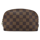 LOUIS VUITTON Damier Ebene Pochette Cosmetic PM Pouch N47516 LV Auth LNZ126-13
