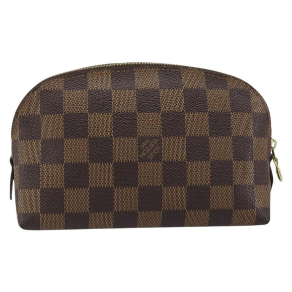 LOUIS VUITTON Damier Ebene Pochette Cosmetic PM Pouch N47516 LV Auth LNZ126
