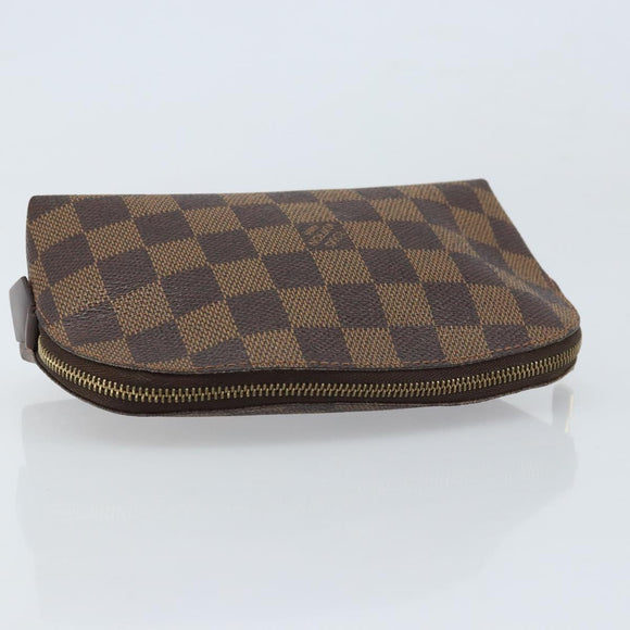 LOUIS VUITTON Damier Ebene Pochette Cosmetic PM Pouch N47516 LV Auth LNZ126