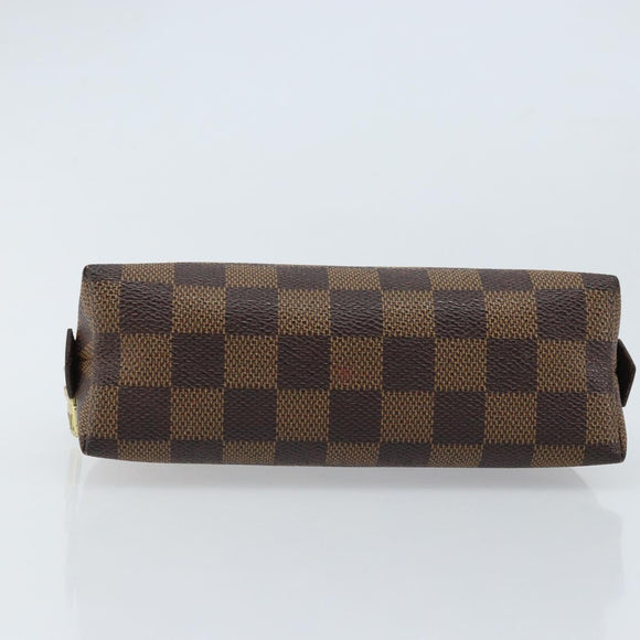LOUIS VUITTON Damier Ebene Pochette Cosmetic PM Pouch N47516 LV Auth LNZ126