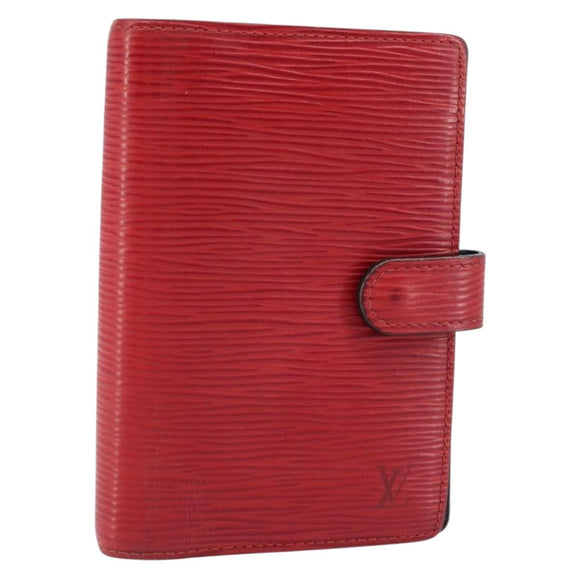 LOUIS VUITTON Epi Agenda PM Day Planner Cover Red R20057 LV Auth LNZ128