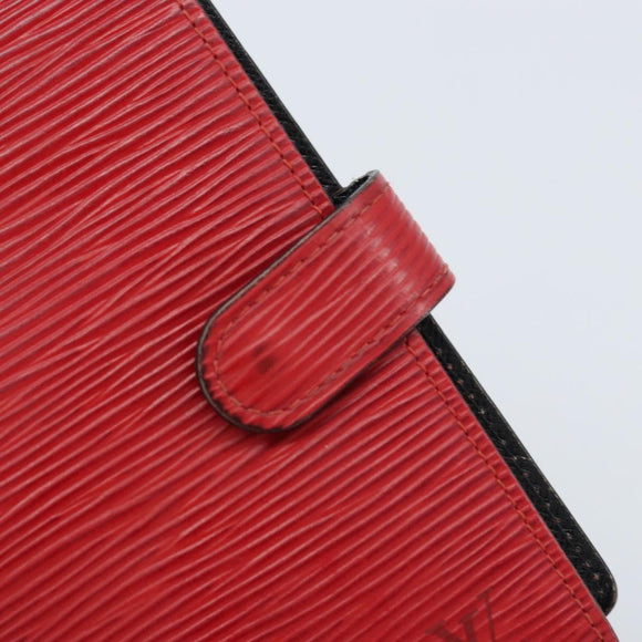 LOUIS VUITTON Epi Agenda PM Day Planner Cover Red R20057 LV Auth LNZ128