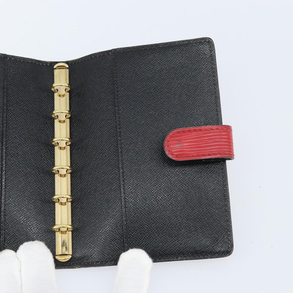 LOUIS VUITTON Epi Agenda PM Day Planner Cover Red R20057 LV Auth LNZ128