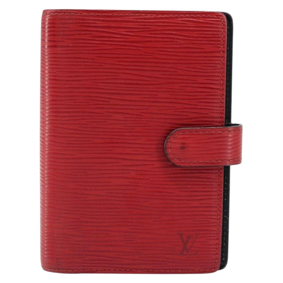 LOUIS VUITTON Epi Agenda PM Day Planner Cover Red R20057 LV Auth LNZ128