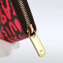 LOUIS VUITTON Monogram Graffiti Zippy Wallet Wallet Pink M93710 Auth LNZ129V-12