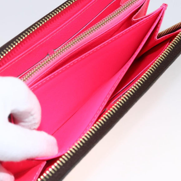 LOUIS VUITTON Monogram Graffiti Zippy Wallet Wallet Pink M93710 Auth LNZ129V