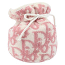 Christian Dior Trotter Canvas Pouch Pile Pink Auth LNZ135-1