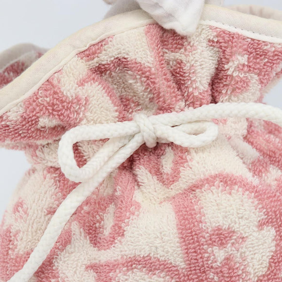 Christian Dior Trotter Canvas Pouch Pile Pink Auth LNZ135