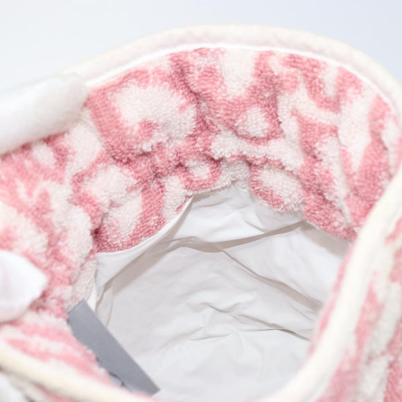 Christian Dior Trotter Canvas Pouch Pile Pink Auth LNZ135