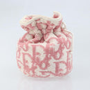 Christian Dior Trotter Canvas Pouch Pile Pink Auth LNZ135-5