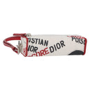 Christian Dior Hardcore Neck Pouch Canvas White Silver Auth LNZ139V-1