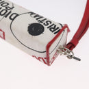Christian Dior Hardcore Neck Pouch Canvas White Silver Auth LNZ139V-17