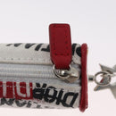 Christian Dior Hardcore Neck Pouch Canvas White Silver Auth LNZ139V-19