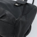 Salvatore Ferragamo Gancini Hand Bag Leather Black Silver Auth LNZ140-15