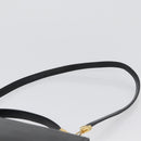 Christian Dior Shoulder Bag Calf Skin Black Gold Auth LNZ141-10