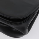 Christian Dior Shoulder Bag Calf Skin Black Gold Auth LNZ141-13