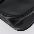 Christian Dior Shoulder Bag Calf Skin Black Gold Auth LNZ141-14