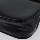 Christian Dior Shoulder Bag Calf Skin Black Gold Auth LNZ141-15