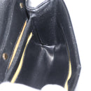 Christian Dior Shoulder Bag Calf Skin Black Gold Auth LNZ141-20