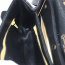 Christian Dior Shoulder Bag Calf Skin Black Gold Auth LNZ141-21
