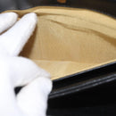 Christian Dior Shoulder Bag Calf Skin Black Gold Auth LNZ141-23