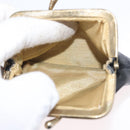 Christian Dior Shoulder Bag Calf Skin Black Gold Auth LNZ141-26