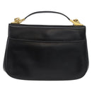 Christian Dior Shoulder Bag Calf Skin Black Gold Auth LNZ141-3