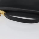 Christian Dior Shoulder Bag Calf Skin Black Gold Auth LNZ141-7