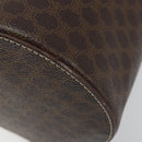 CELINE Macadam Canvas Shoulder Bag PVC Leather Brown Gold Auth LNZ142A-14