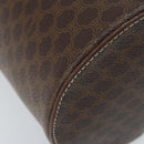 CELINE Macadam Canvas Shoulder Bag PVC Leather Brown Gold Auth LNZ142A-15