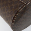 CELINE Macadam Canvas Shoulder Bag PVC Leather Brown Gold Auth LNZ142A-17