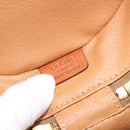 CELINE Macadam Canvas Shoulder Bag PVC Leather Brown Gold Auth LNZ142A-19