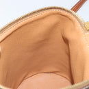 CELINE Macadam Canvas Shoulder Bag PVC Leather Brown Gold Auth LNZ142A-21