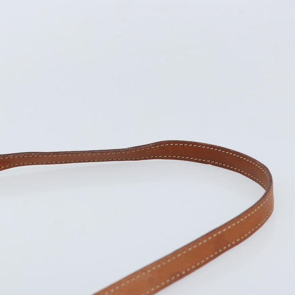 CELINE Macadam Canvas Shoulder Bag PVC Leather Brown Gold Auth LNZ142A