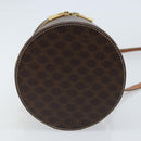 CELINE Macadam Canvas Shoulder Bag PVC Leather Brown Gold Auth LNZ142A-5