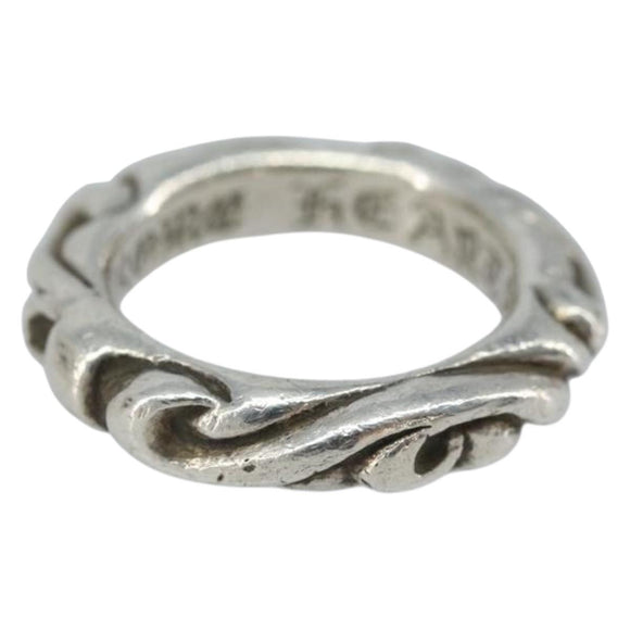 Chrome Hearts Scroll Band Ring Ag925 Silver Auth LNZ147SM