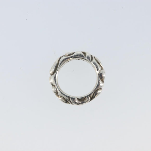 Chrome Hearts Scroll Band Ring Ag925 Silver Auth LNZ147SM