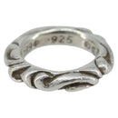 Chrome Hearts Scroll Band Ring Ag925 Silver Auth LNZ147SM-3