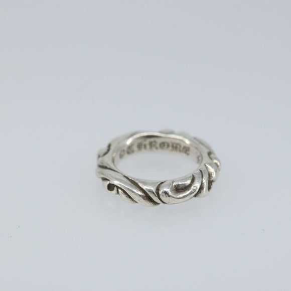 Chrome Hearts Scroll Band Ring Ag925 Silver Auth LNZ147SM