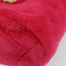 CHANEL Matelasse Chain Shoulder Bag fur Pink Gold CC Auth LNZ158SM-8
