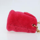 CHANEL Matelasse Chain Shoulder Bag fur Pink Gold CC Auth LNZ158SM-3