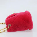CHANEL Matelasse Chain Shoulder Bag fur Pink Gold CC Auth LNZ158SM-4