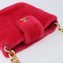 CHANEL Matelasse Chain Shoulder Bag fur Pink Gold CC Auth LNZ158SM-6