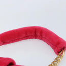 CHANEL Matelasse Chain Shoulder Bag fur Pink Gold CC Auth LNZ158SM-14