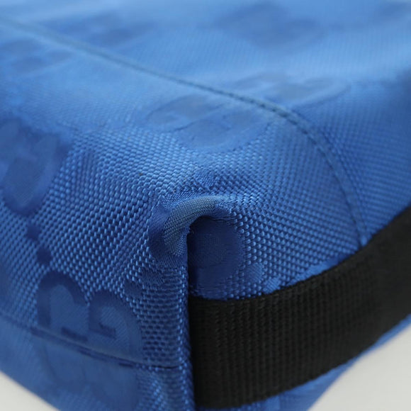 GUCCI GG Canvas Schoudertas Blauw 643858 Auth LNZ169M