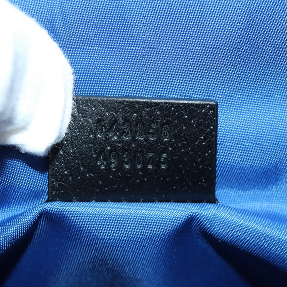 GUCCI GG Canvas Schoudertas Blauw 643858 Auth LNZ169M