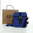 GUCCI GG Canvas Schoudertas Blauw 643858 Auth LNZ169M-12