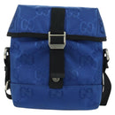 GUCCI GG Canvas Schoudertas Blauw 643858 Auth LNZ169M-13